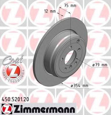 450.5201.20 ZIMMERMANN Brake System Brake Disc
