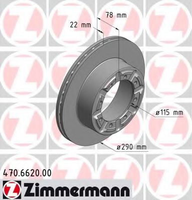 470.6620.00 ZIMMERMANN Brake System Brake Disc