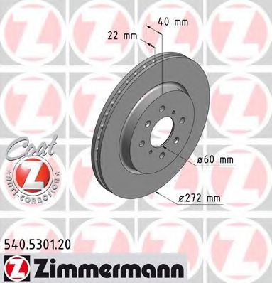 540.5301.20 ZIMMERMANN Brake System Brake Disc
