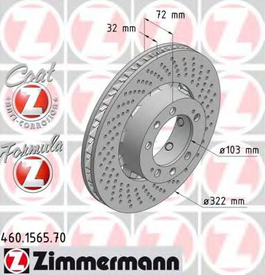 460.1565.70 ZIMMERMANN Brake Disc