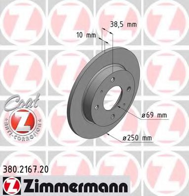 380.2167.20 ZIMMERMANN Brake System Brake Disc