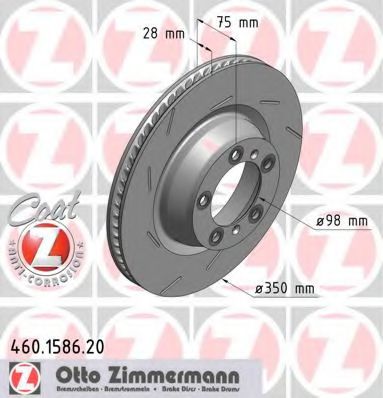460.1586.20 ZIMMERMANN Brake System Brake Disc