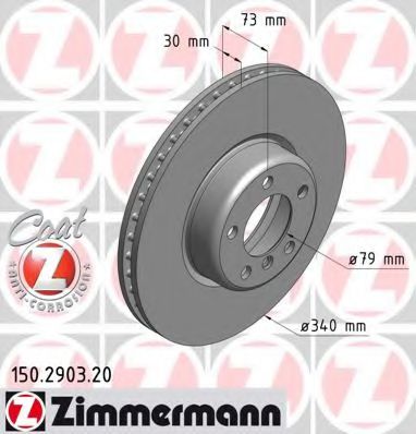 150.2903.20 ZIMMERMANN Brake System Brake Disc