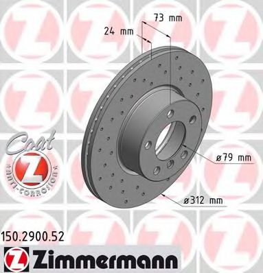 150.2900.52 ZIMMERMANN Brake System Brake Disc