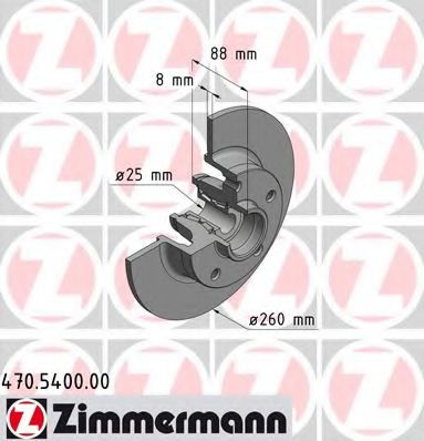 470.5400.00 ZIMMERMANN Brake System Brake Disc