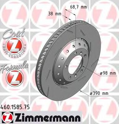 460.1585.75 ZIMMERMANN Brake System Brake Disc
