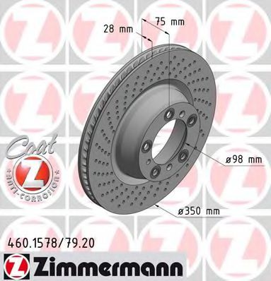 460.1578.20 ZIMMERMANN Brake System Brake Disc