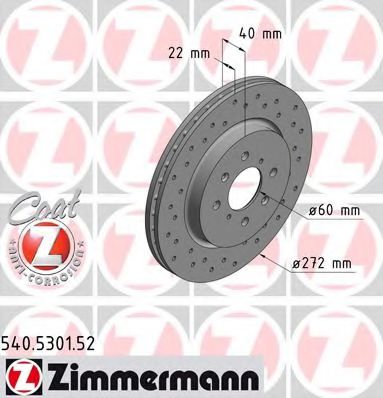 540.5301.52 ZIMMERMANN Brake System Brake Disc