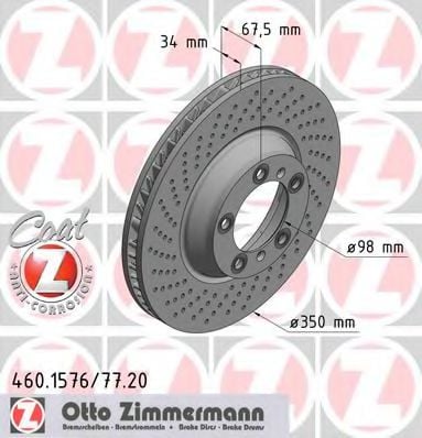 460.1577.20 ZIMMERMANN Brake System Brake Disc