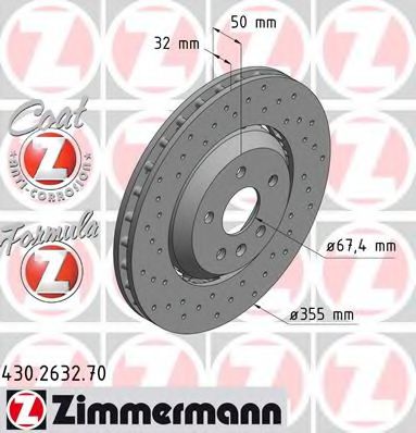 430.2632.70 ZIMMERMANN Brake System Brake Disc