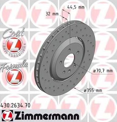 430.2634.70 ZIMMERMANN Brake System Brake Disc