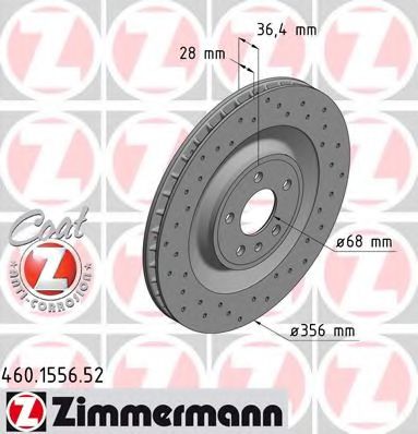 460.1556.52 ZIMMERMANN Brake System Brake Disc