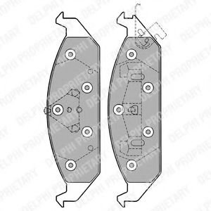LP1161 DELPHI Brake System Brake Pad Set, disc brake