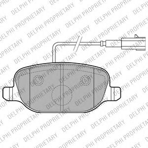 LP2223 DELPHI Brake Pad Set, disc brake