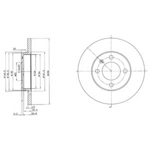 BG2116 DELPHI Тормозная система Тормозной диск