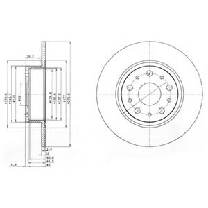 BG3076 DELPHI Тормозная система Тормозной диск