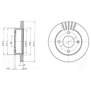 BG3548 DELPHI Тормозная система Тормозной диск