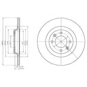 BG4322 DELPHI Тормозная система Тормозной диск