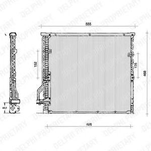 TSP0225014 DELPHI Condenser, air conditioning