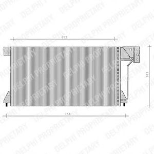 TSP0225025 DELPHI Condenser, air conditioning