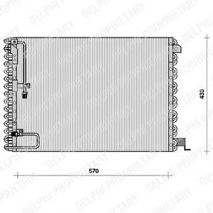 TSP0225076 DELPHI Condenser, air conditioning