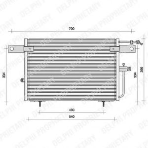 TSP0225083 DELPHI Condenser, air conditioning