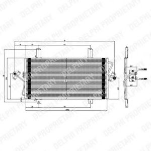 TSP0225535 DELPHI Air Conditioning Condenser, air conditioning