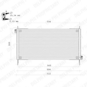 TSP0225109 DELPHI Condenser, air conditioning