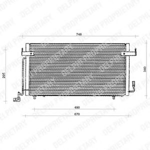 TSP0225117 DELPHI Condenser, air conditioning