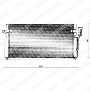 TSP0225127 DELPHI Condenser, air conditioning