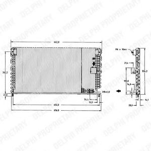 TSP0225149 DELPHI Condenser, air conditioning