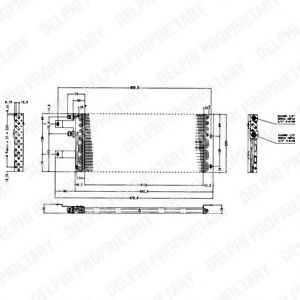 TSP0225165 DELPHI Condenser, air conditioning