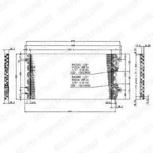 TSP0225166 DELPHI Condenser, air conditioning