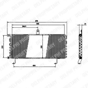 TSP0225175 DELPHI Condenser, air conditioning