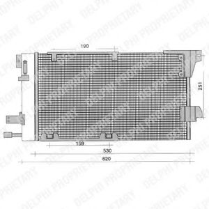 TSP0225196 DELPHI Condenser, air conditioning