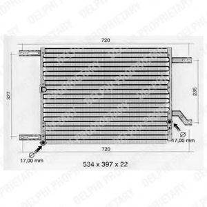 TSP0225231 DELPHI Condenser, air conditioning