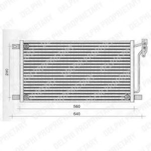 TSP0225236 DELPHI Condenser, air conditioning