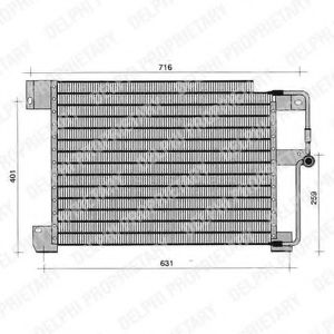 TSP0225243 DELPHI Condenser, air conditioning