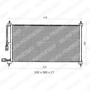 TSP0225281 DELPHI Condenser, air conditioning