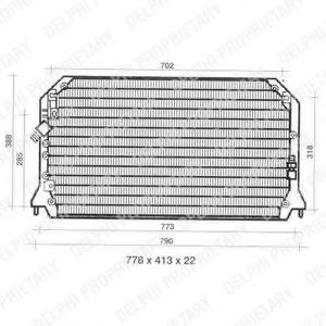 TSP0225309 DELPHI Condenser, air conditioning