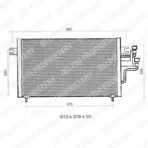 TSP0225334 DELPHI Condenser, air conditioning