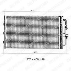 TSP0225353 DELPHI Condenser, air conditioning