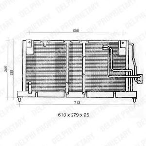 TSP0225354 DELPHI Air Conditioning Condenser, air conditioning
