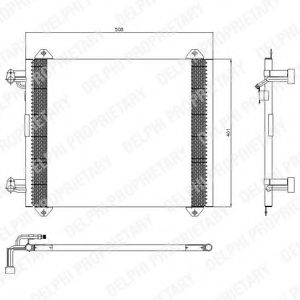 TSP0225407 DELPHI Condenser, air conditioning