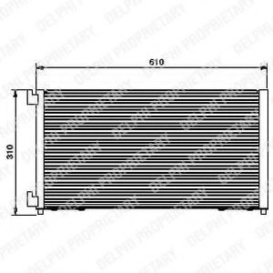TSP0225416 DELPHI Air Conditioning Condenser, air conditioning