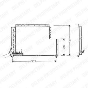 TSP0225450 DELPHI Air Conditioning Condenser, air conditioning
