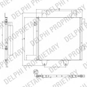 TSP0225643 DELPHI Condenser, air conditioning