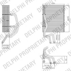 TSP0525177 DELPHI Evaporator, air conditioning
