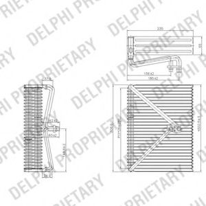TSP0525178 DELPHI Evaporator, air conditioning