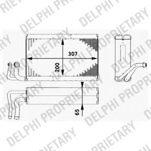 TSP0525182 DELPHI Evaporator, air conditioning